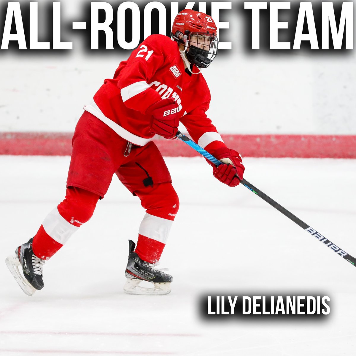 ALL-ROOKIE 🏆

Lily Delianedis was one of <a href="/CornellWHockey/">Cornell Women's Ice Hockey</a> 's top performers this season, leading all #ECACHockey rookies with 22 points (11-11) during league contests.

#ECACHockey | #YellCornell