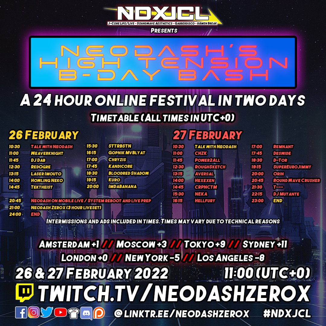 Neodash Zerox Vrave Into The Matrix 08 07 Next Up Live At Neodash S High Tension B Day Bash Crpnctm Come Join This Massive Online B Day Bash Now At T Co Lwia7xqcnu And Be Part