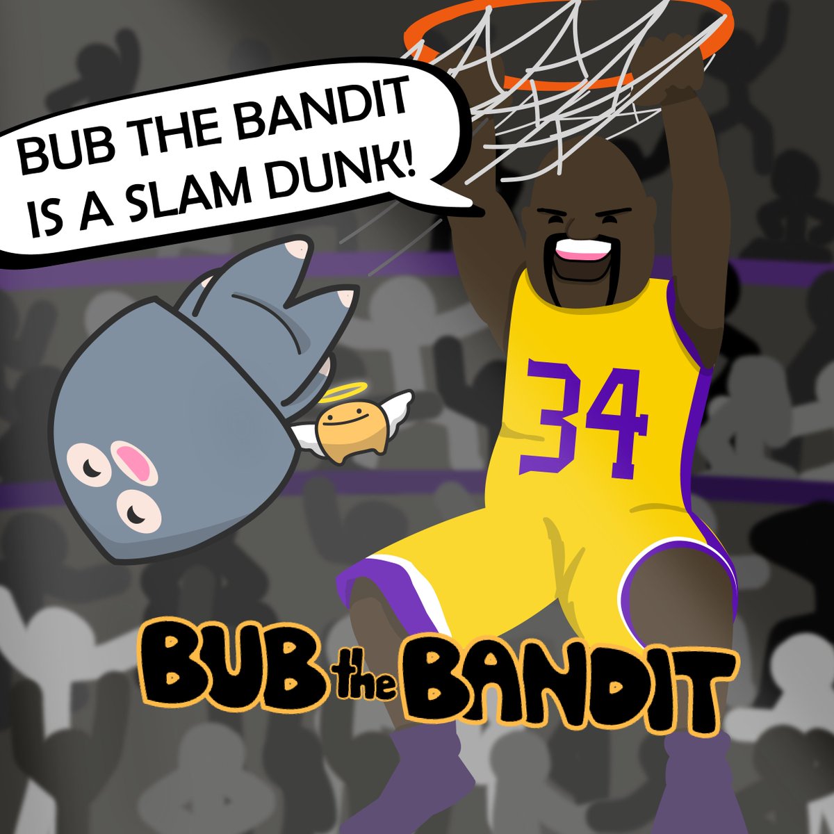 bubthebandit's tweet photo. Bub the Bandit is a slam dunk! ⛹🏽‍♂️🏀

How about it @SHAQ?

#BubTheBandit #CNFT #MugsyBub #NFT #CNFTCommunity #CNFTProject #CardanoNFTs #NFTCommunity https://t.co/pG6OMvfO1n