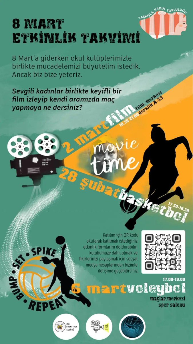 linkinbio.taskislakadintoplulugu.com

8 Mart'a İTÜ kulüpleriyle birlikte gidiyoruz.
Sen de katılmak istediğin etkinlik için formu doldur. Yarından başlıyoruz. Rahat bir şeyler giyip çık gel :)