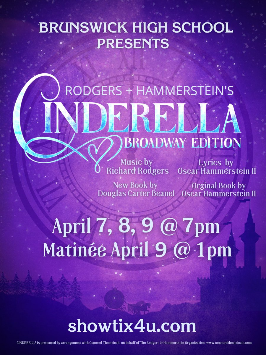 A night of magic, kindness, and fashionable attire is coming to BHS this spring ✨👠🏰
Tickets available this March via showtix4u.com #cinderellabhs #randhcinderella #springmusical #oneschoolnolimits #highschooltheatre