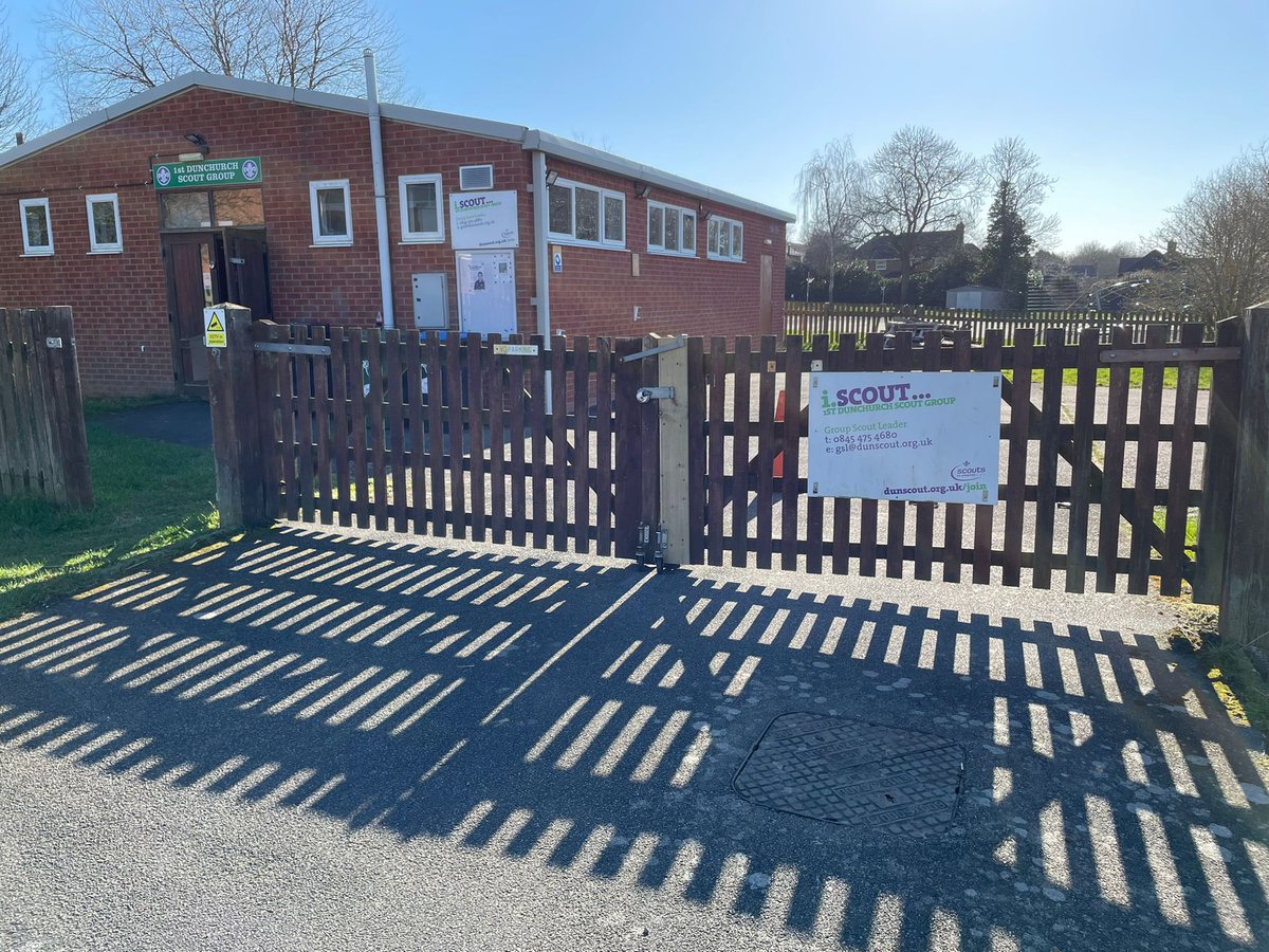 Dunscout's tweet photo. Great repair to the hut gates. Many thanks to one of our executive members, Simon. Not scout volunteering involves working with young people. #scouting #volunteer https://t.co/iY6u2xPfmf