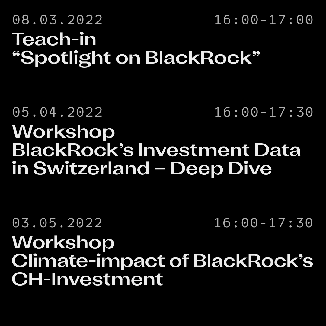 WAVkollektiv's tweet photo. Teach-in: curious to know more about the Spotlight on BlackRock project/research? Do you want to know more about the thoughts behind it, the research process and how to use the different elements of the website? https://t.co/3mGMINTIHa