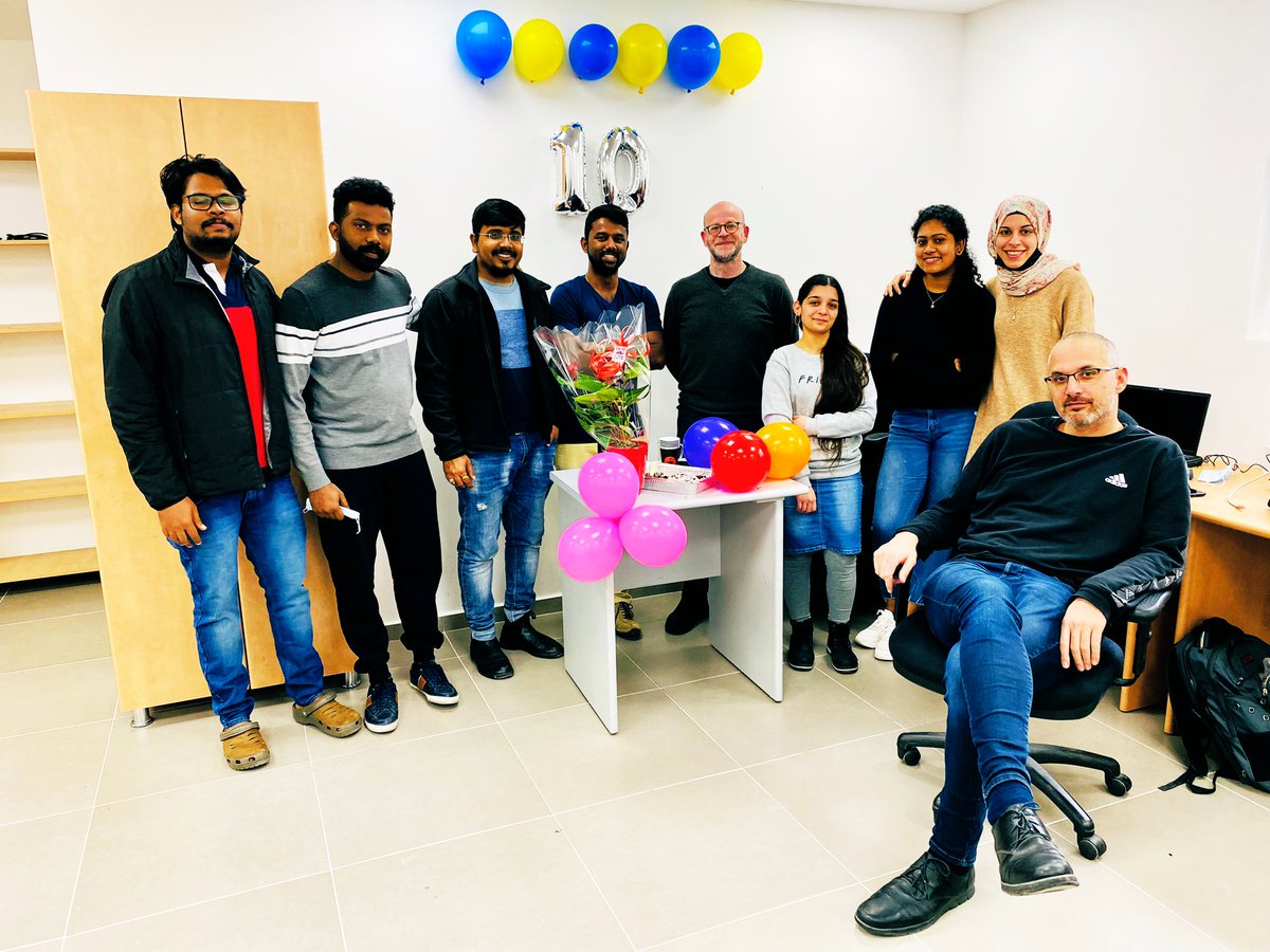 Joy Karmakar (@joy_karmakar) on Twitter photo Congratulations to our Prof. <a href="/FGrynszpan/">Flavio Grynszpan</a> on the lab's ten-year anniversary!🎉 Wishing you all the best in the years ahead.🧪⚗️
<a href="/AUChemSciences/">Department of Chemical Sciences</a>
<a href="/arieluniversity/">אוניברסיטת אריאל ariel university</a> Congratulations to our Prof. <a href="/FGrynszpan/">Flavio Grynszpan</a> on the lab's ten-year anniversary!🎉 Wishing you all the best in the years ahead.🧪⚗️
<a href="/AUChemSciences/">Department of Chemical Sciences</a>
<a href="/arieluniversity/">אוניברסיטת אריאל ariel university</a>