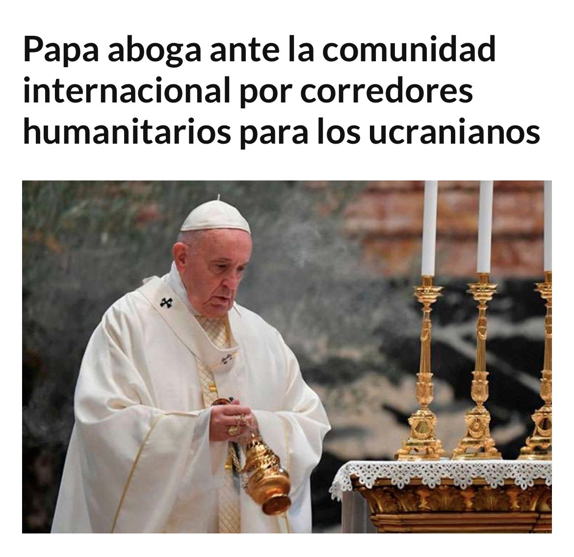 Simonovis's tweet photo. Rusia invade Ucrania, pero este paisano en lugar de hablarle a Putin para que desista de ese asesinato organizado y estrenduosa violación  a leyes internacionales, pide que se creen “corredores humanitarios”.
"La guerra es una derrota para la humanidad" (Juan Pablo II). https://t.co/5AZ2iqjbYE
