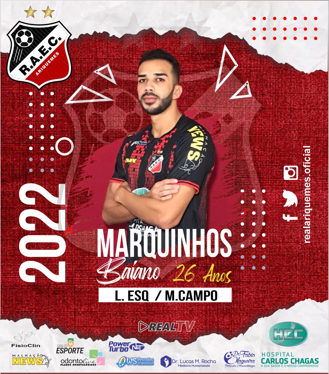 AriquemesReal's tweet photo. Marquinhos Baiano que defendeu as cores de vários clubes Brasileiro na Posição de Meio Campo e Lateral Esquerdo, chegou no Furacão para temporada de 2022, o Jogador de 26 Anos veio para somar com o clube na busca do tricampeonato rondoniense. https://t.co/oteqezE5hQ