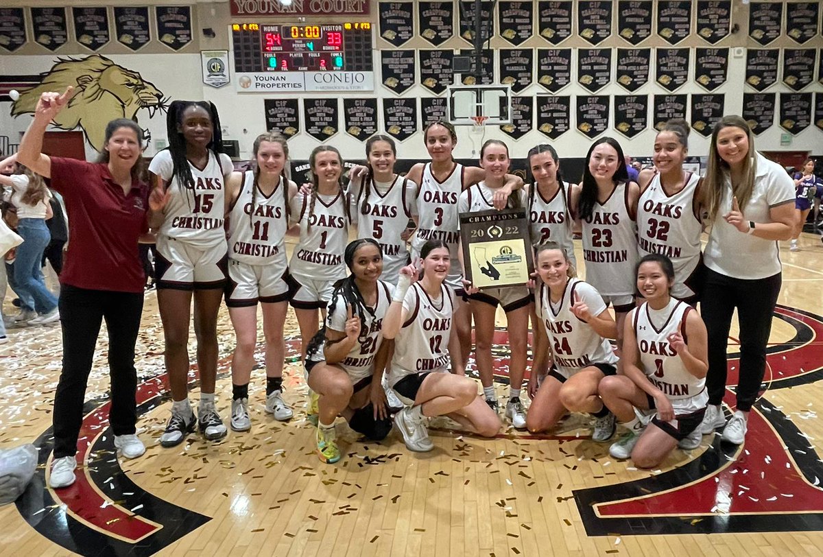Congratulations Oaks GBB on your CIF championship 🎊.Way to go girls!!! <a href="/805basketball1/">George Albanez</a> <a href="/Tarek_Fattal/">Tarek Fattal</a> <a href="/TheAcornSports/">Acorn Sports</a> <a href="/latsondheimer/">eric sondheimer</a> <a href="/EliavAppelbaum/">Eliav Appelbaum 🎗️</a> <a href="/TheGaragePod/">The Garage Podcast</a> <a href="/vcspreps/">VCS Preps</a> <a href="/vcstar/">Ventura County Star</a> <a href="/OaksChrstnLions/">Oaks Christian Lions</a> <a href="/Zino_Okah/">Zino</a> <a href="/okah_dr/">Dr. Rachel Okah</a> <a href="/troyldonaldson/">Troy</a> @omamoke5 <a href="/ShamblinBj/">BJ Shamblin</a> <a href="/junluna/">jun luna</a> <a href="/Khop699067/">Kristy Hopkins</a>