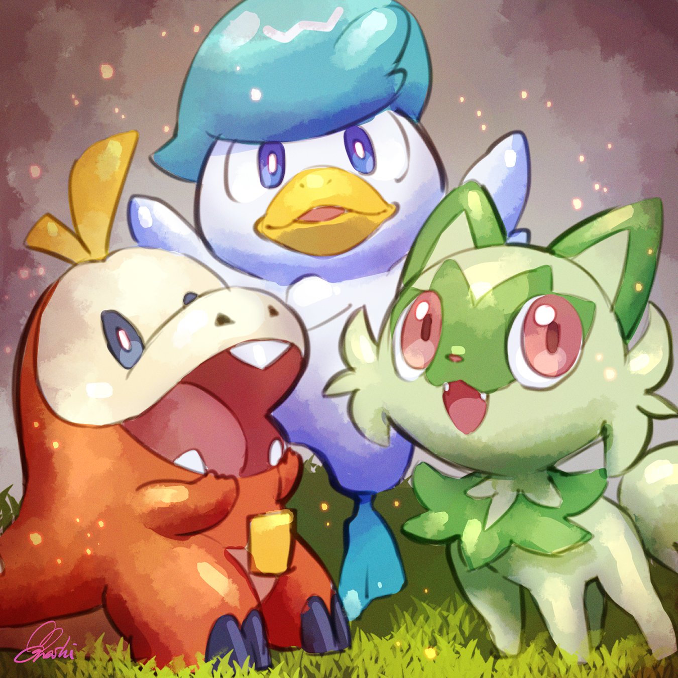 ポケモン ホゲータ ニャオハ クワッス グラス