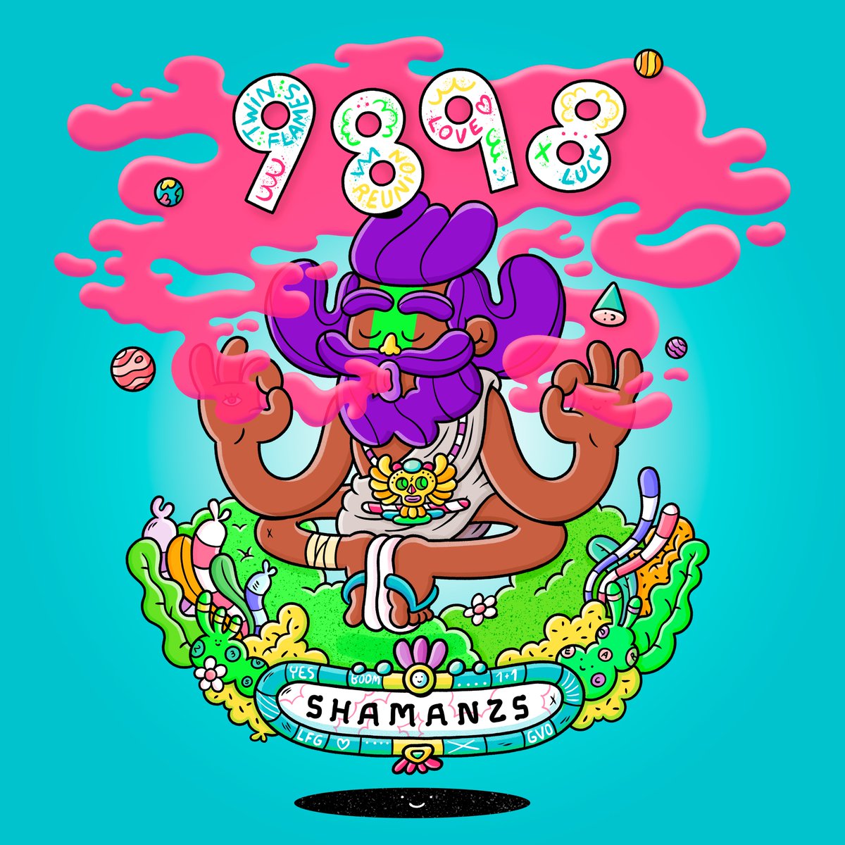 9898 Shamanzs have started their journey to the promised land - The Shamaverse 

Twin Flames + Reunion + Love + Luck = 9898

A magical and mystical number full of love, the only way to defeat hate 🙏👁️

#ShamaGang #GVO