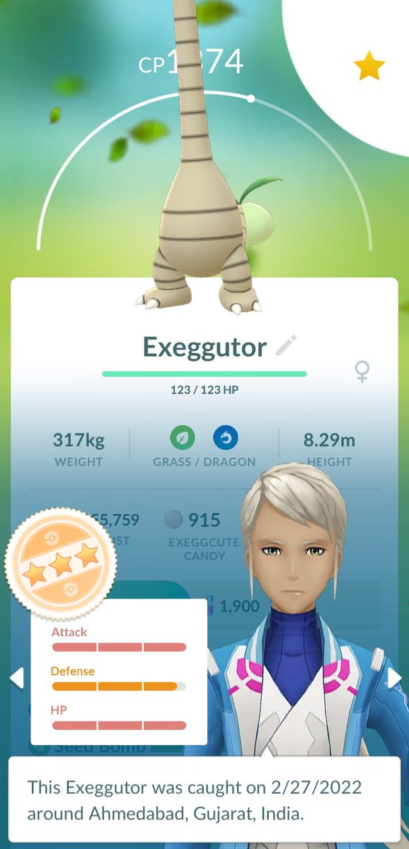 sora2909's tweet photo. Popped an incense seeing all the exeggutor....got rewarded with a shiny and a 98% ✨✨
Also slugma made a surprise appearance 🤩
#ShinyPokemon #Exeggutor #PokemonGO https://t.co/9OCW8zrA5o