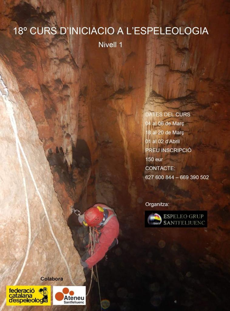 Vols iniciar-te en el fantastic i desconegut món de l'espeleología?
L'Espeleo Grup Santfeliuenc organitza ben aviat un curr de nivell 1!!
Apunta't!!
<a href="/ateneusf/">Ateneu Santfeliuenc</a> 
<a href="/espeleocat/">Federació Catalana d'Espeleologia</a> 
@santfeliujoves 
#Santfeliudellobregat