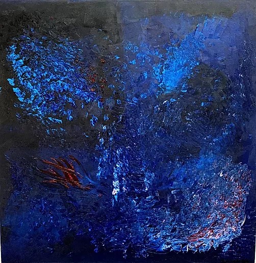 Sold! Delighted that 'Shattered' has found a home in Edinburgh alongside it's companion 'Visitation' As with many sales they often come months after an exhibition and a second visit.