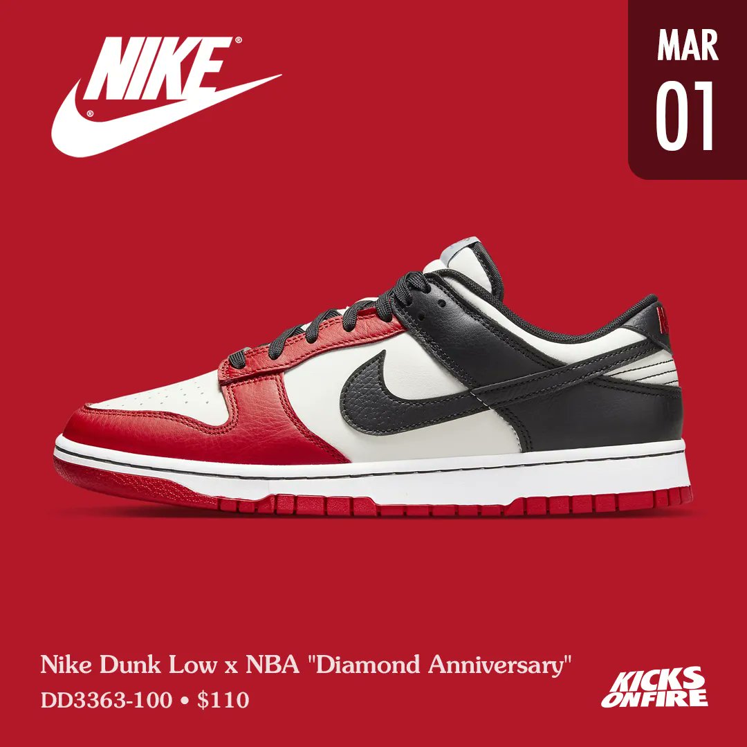 kicksonfire's tweet image. Thoughts on these Nike Dunk Low x NBA "Diamond Anniversary"
 ? 😍