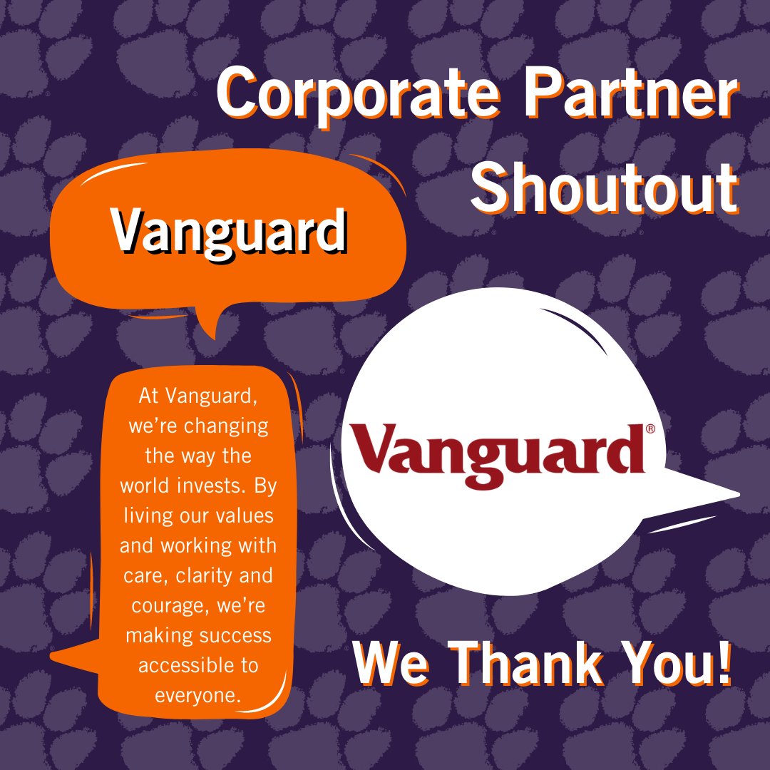 Corporate partner shoutout - Vanguard

At Vanguard, we’re changing the way the world invests. By living our values and working with care, clarity and courage, we’re making success accessible to everyone.

Thank you for your support!