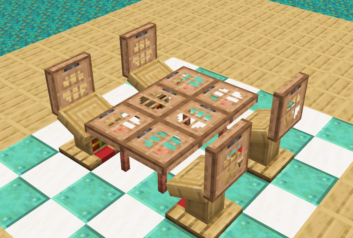 Uzivatel わかさん 伊呂波和歌 Na Twitteru Minecraft ダイニングテーブルセット マイクラ内装 T Co Nk3veubnaj Twitter