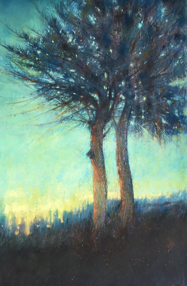 WallisKing's tweet photo. Delighted these ‘Blue Pines’ are heading to a new home.
#SOLD thanks to the #LionStreetGallery #HayOnWye #WelshGallery #pastel #pastelpainting #pastelartist #ArtMakesAHouseAHome https://t.co/2yT3Hm6nAT
