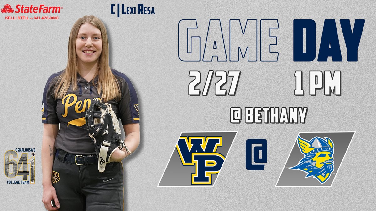 .@WmPennSoftball game day!!

🥎: Bethany (Kan.)
📍: Bethany, Kan.
⏰: 1 PM/Game 2
📺: kcacnetwork.com/bethanyks/
📊: heartofamericaconference.com/sports/sball/2…