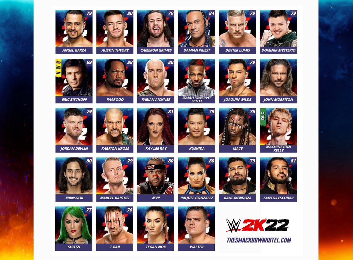 WWE 2K22 ROSTER - WWE 2K22 NXT FULL ROSTER 60+ SUPERSTARS AND TAG