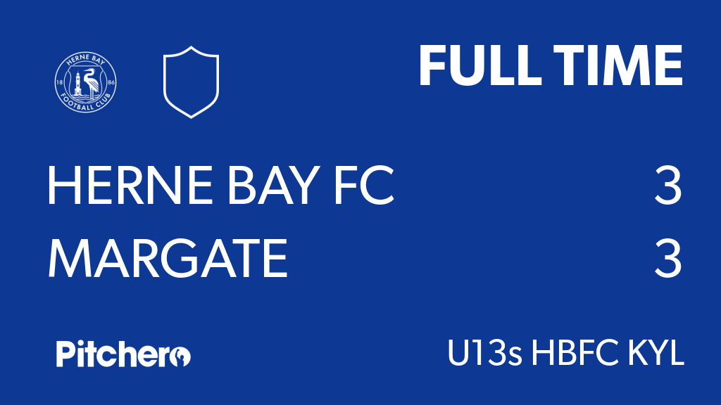 HerneBayFC's tweet photo. FULL TIME: Herne Bay FC 3 - 3 Margate
#HERMAR #Pitchero
https://t.co/150Cjmlde9 https://t.co/EiulRdnDe6