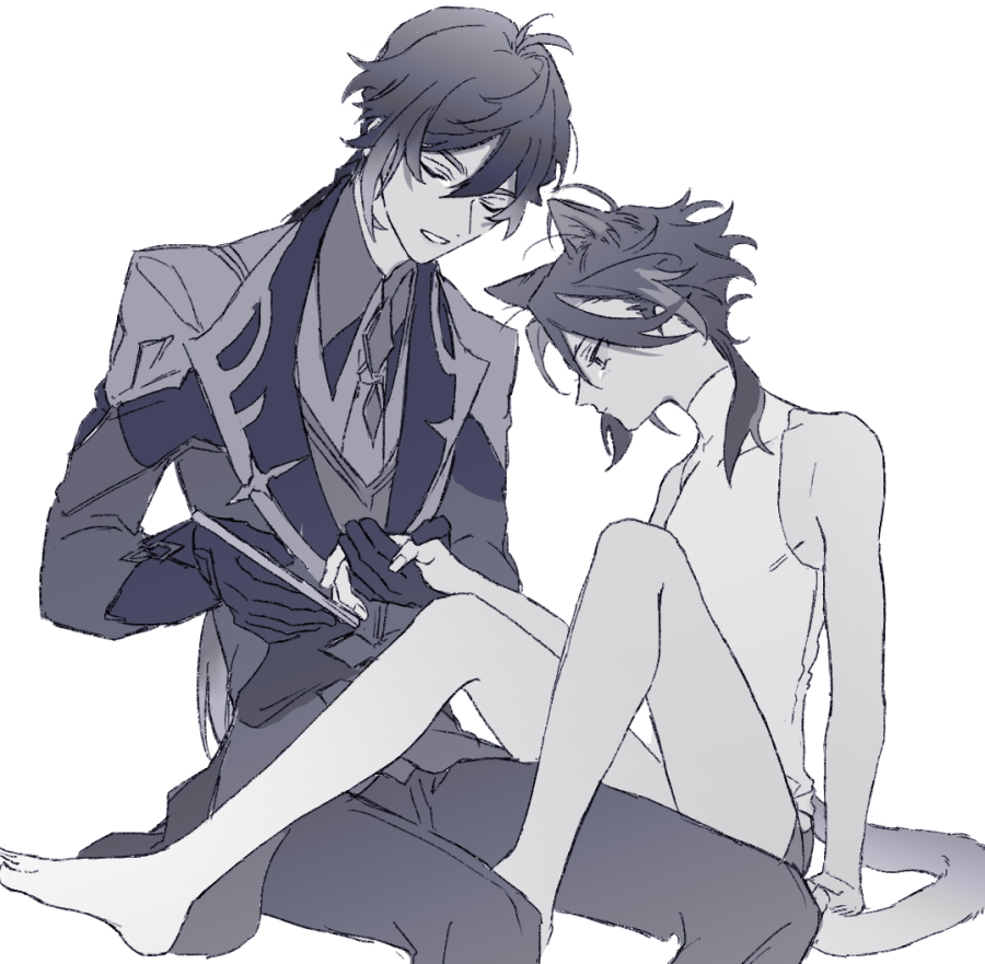 isc_gi's tweet image. お題らくがき鍾魈🐱