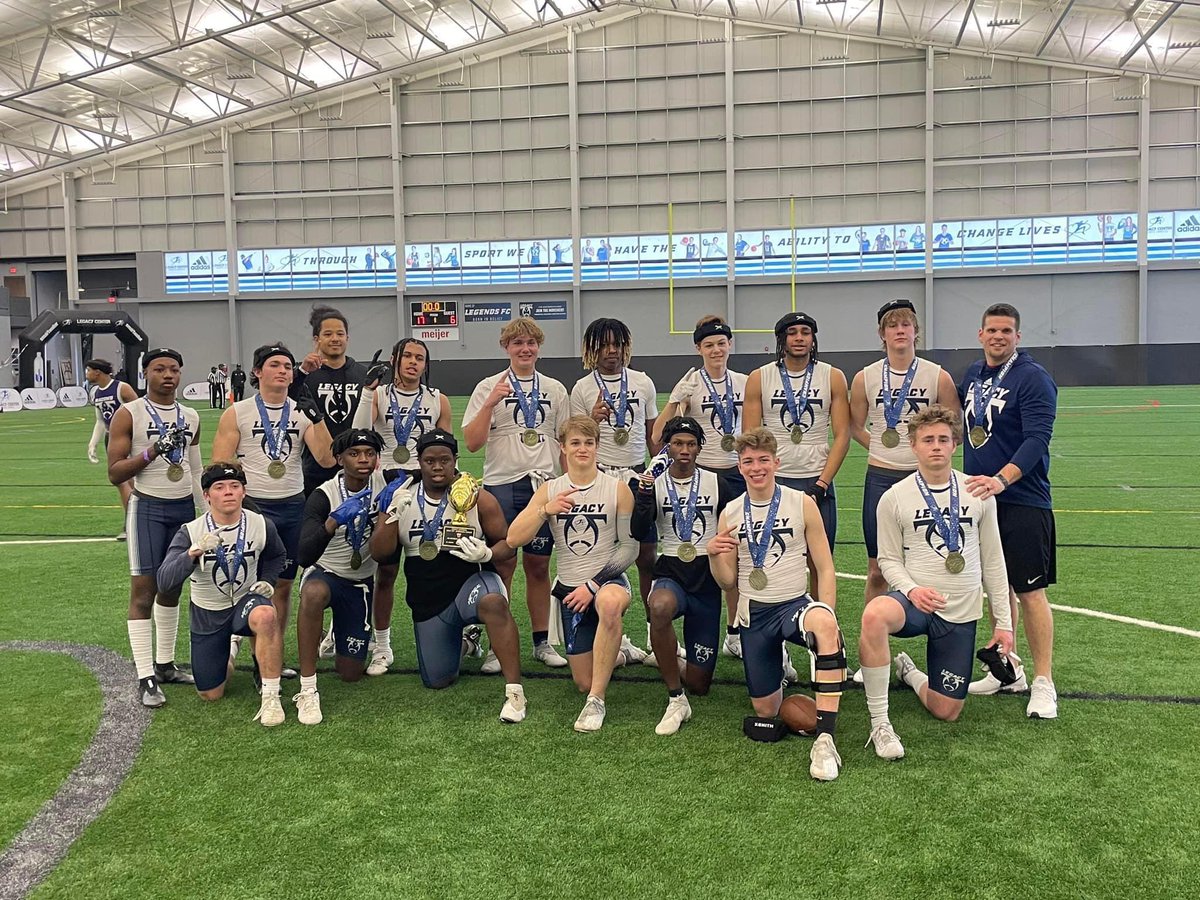 Legacy White Wins The Division 2 Championship for the 8th Annual 32 TEAM HS Statewide 7v7 League @Legacy_CenterMI!Congrats to Coaches Jay Smith & Jon Robinson as well as the entire TEAM! @Legacy_Recruit @LegacyNE7v7 @LegacyPhilly7v7 @Legacy_IN7v7 @Sportsinthed_