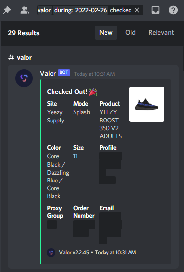 kickzburgh's tweet photo. If only we could all flex declines..
Group: @SKSupply 
Bot(s): @ValorAIO / @Noble_AIO / @whatbotsuccess / @tricklesuccess 
Proxies: @PorterProxies &amp; @TheXYZStore &amp; @tavern_ai (ISP) / @OculusProxies (Resi)
Sauce: @BreadSupply 
Mentor: @tianaporta TY https://t.co/0GcV0dLDex
