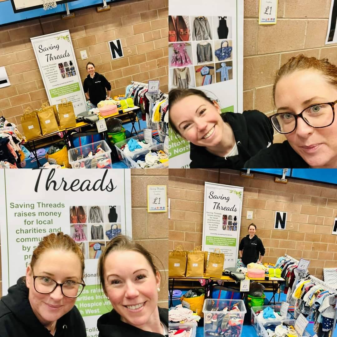BuryHospice's tweet image. Saving Threads held a boutique baby sale this morning in Wigan and raised over £100  to go towards their fundraising initiative for Bury Hospice and Bolton Hospice. Thanks to 
Rachel Craven and Leander Moore for supporting hospice care 💜

#savingthreads #fundraising  #preloved
