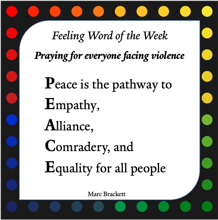 Like you, I am thinking about innocent people in the Ukraine, Russian protestors, &amp; others facing violence. Peace is the only way.