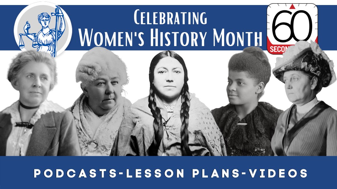 60SecondCivics's tweet photo. Starting Tuesday, we will kick off our #WomensHistoryMonth series! Follow along with episodes for each day in March covering important topics in women's #history. 

Educators: Follow along with lesson plans and videos available here: https://t.co/Q4X9nUQ5CH

#sschat #podcast https://t.co/sSeHv97vNF