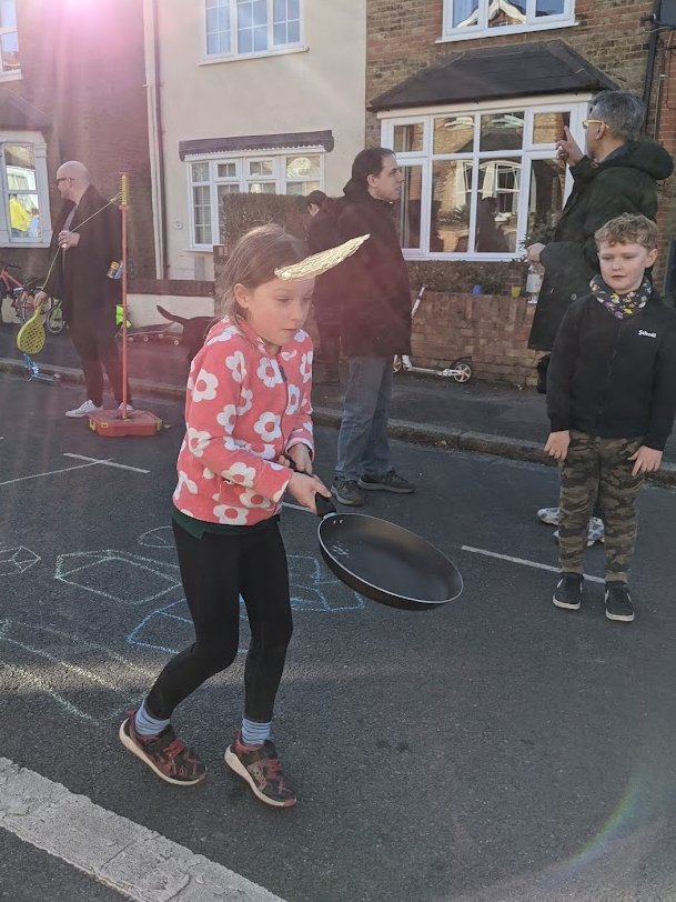 Another flipping great Play Street event! A fab chance for local residents of all ages to come together, make new friends & build community. A special thank you to everyone who supports our monthly events & this national initiative. #Norbiton #PlayingOut #SpaceForPlay #PancakeDay