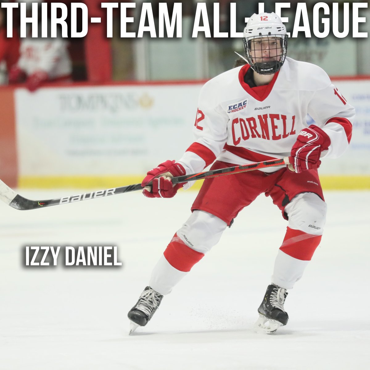 THIRD-TEAM 🏆

Izzy Daniel turned it on during league play, notching 29 of her 32 points against #ECACHockey opponents, which was tied for third among all skaters.

#ECACHockey | #YellCornell