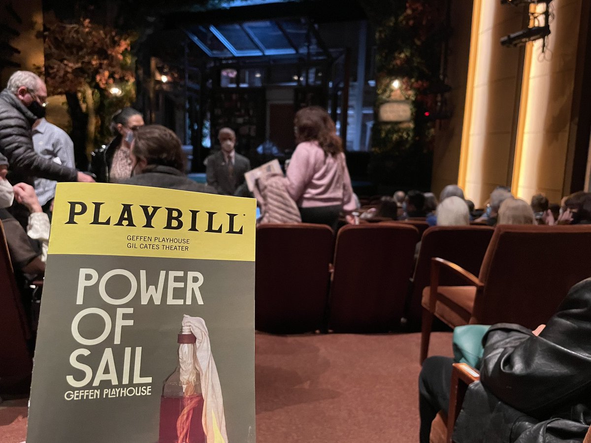 We’s fancypants last night. Saw Power of Sail at the Geffen (it was wonderful). Before the show the anncr said the usual (cell phones off, no intermission, etc) but ended w/ “Welcome home.” Tessa & I almost cried. #livetheater #actorslife #Powerofsail