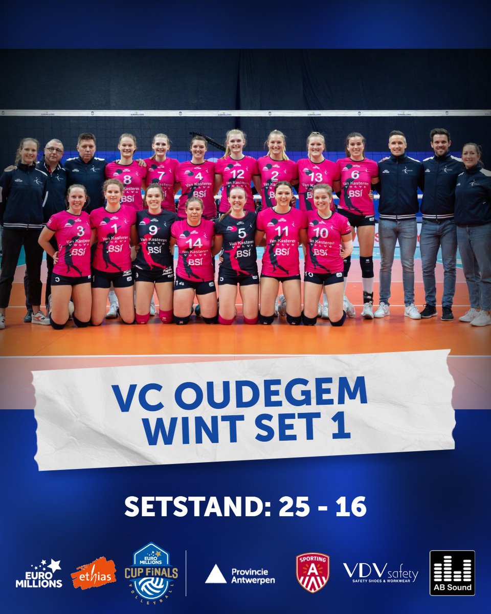 De eerste set van deze EuroMillions Cup Finals 2022 bij de vrouwen gaat naar VC Oudegem.

#EMCF2022