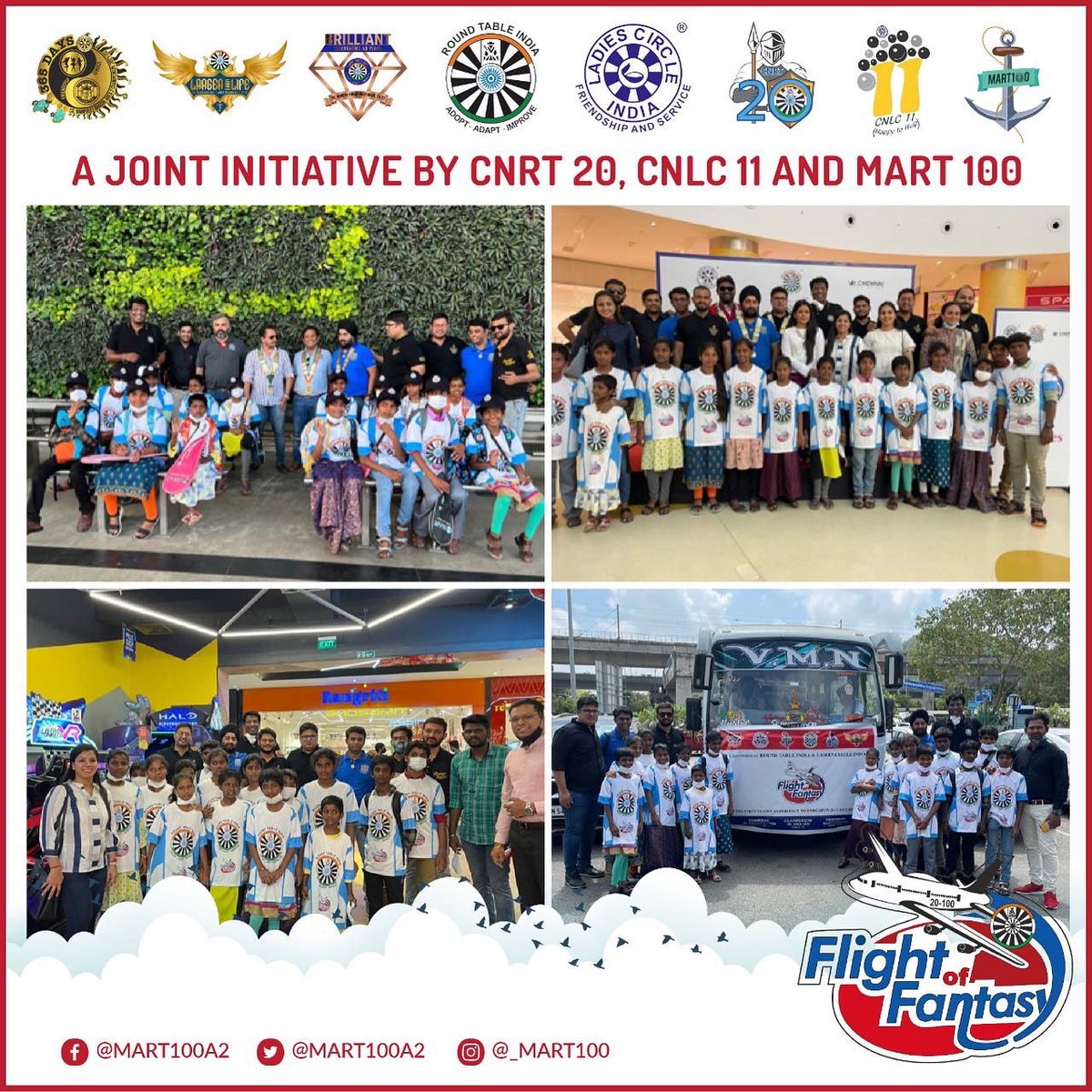 MART100A2's tweet photo. RTI &amp; Ladies Circle India,through a joint initiative of CNRT20, MART100 &amp;Coimbatore North Ladies Circle 11,have put a smile on the faces of 15 kids frm less privileged background by turning their dreams of flying in an plane into reality under their project "Flight of Fantasy". https://t.co/EwFBxydD4R