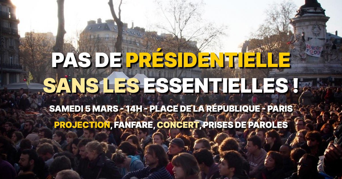 AvecRuffin's tweet photo. SAMEDI 5 MARS, RENDEZ-VOUS PLACE DE LA RÉPUBLIQUE !

👉 On se rassemble pour que Macron n’oublie pas les métiers que « nos économies rémunèrent si mal » !

🔗 https://t.co/dktNHl8I1B https://t.co/bwWm58sR3k