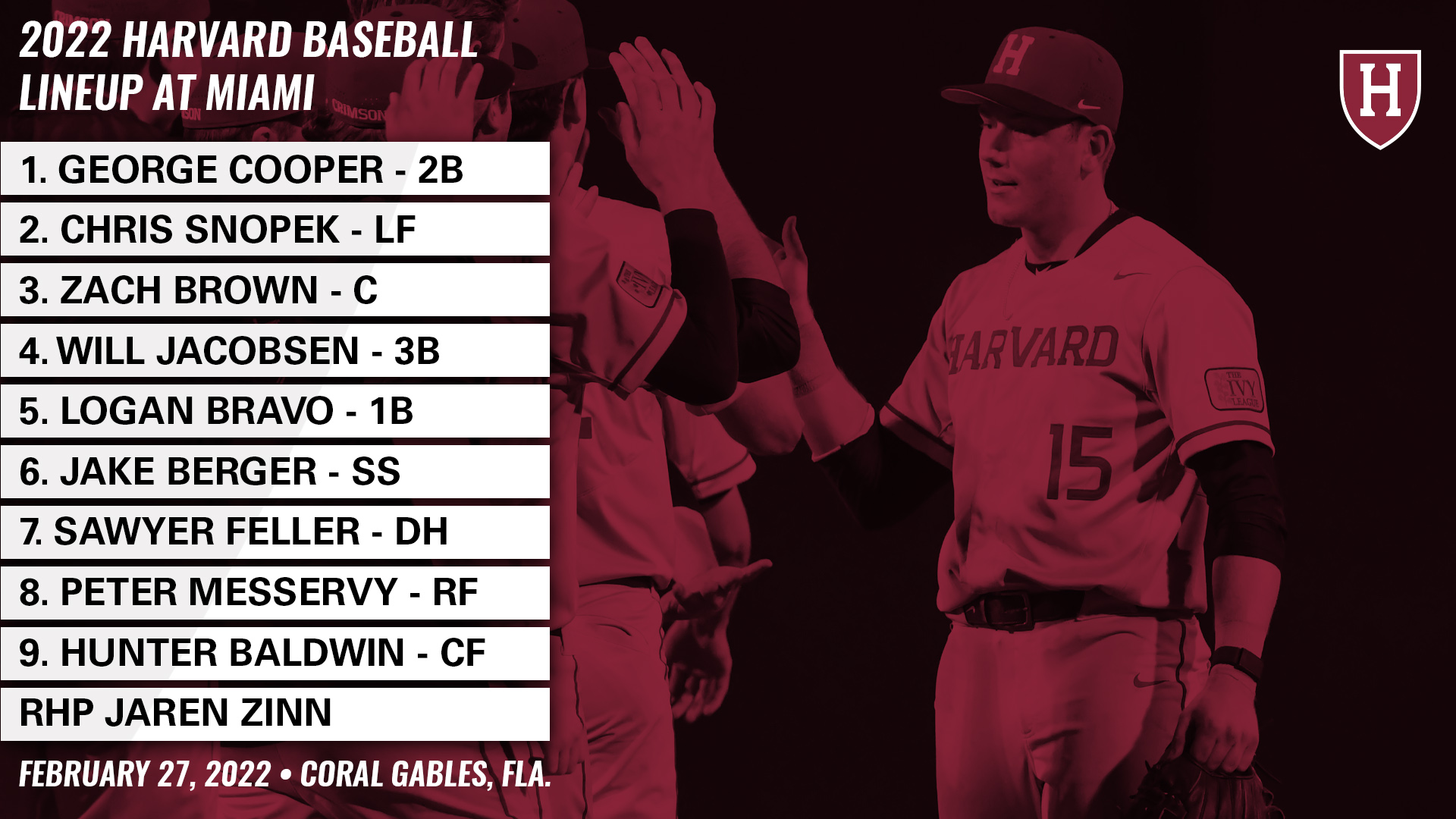 Miami Hurricanes Baseball Schedule 2022 Harvard Baseball On Twitter: "Today's Lineup For Game Three Vs. The  Hurricanes! #Gocrimson #Onecrimson Https://T.co/Dc31O7Q2Kv" / Twitter