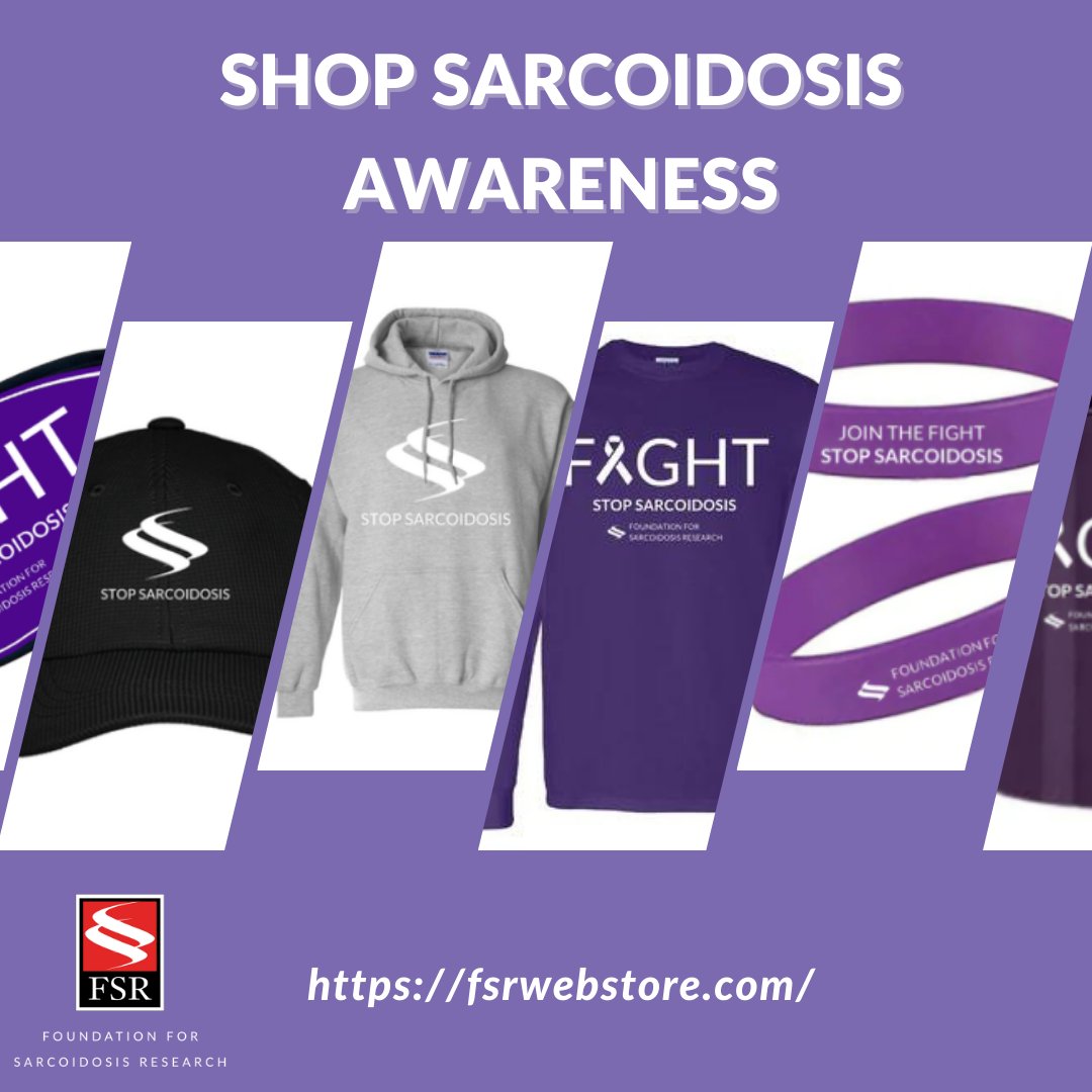 Sarcoidosis Awareness Month in April is only a month away! Check out our sarc store items and shop now to show your support and raise awareness for sarcoidosis  💜

Shop now: fsrwebstore.com

#sarcoidosis #sarcoidosisawareness