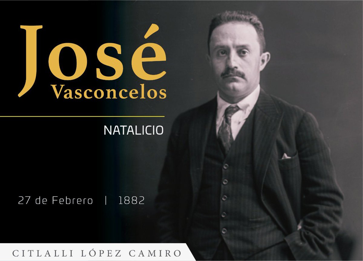 Citlalli_LopezC's tweet photo. Hoy se conmemoran 140 años del natalicio de José Vasconcelos. Destacado político, escritor y educador oaxaqueño. Rector de la Universidad Nacional y fundador de la Secretaría de Educación Pública. https://t.co/iuVtg6NuXo