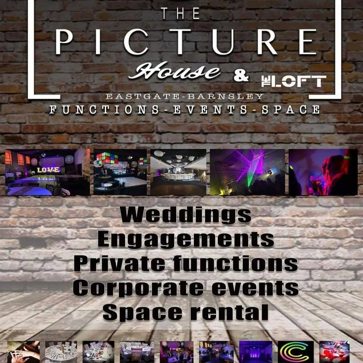 Very pleased to announce our first main sponsor!

The Picture House Venue 
#oldcitrusrooms 

A fantastic town centre venue for hire! Weddings 
Engagements 
Private functions 
Corporate events
Space rental 

#FeelTheNoise 
#partyinthedome