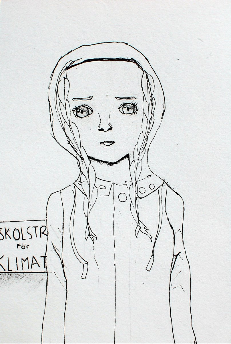 artmember210's tweet photo. So proud of Eloise in year 4! She's contributing and postering for the #fabricexperiments #mayweknowthem exhibition which launches next weekend at @LewishamArtUK. Eloise's portrait of @GretaThunberg is excellent! https://t.co/CcWw1OOkFn
