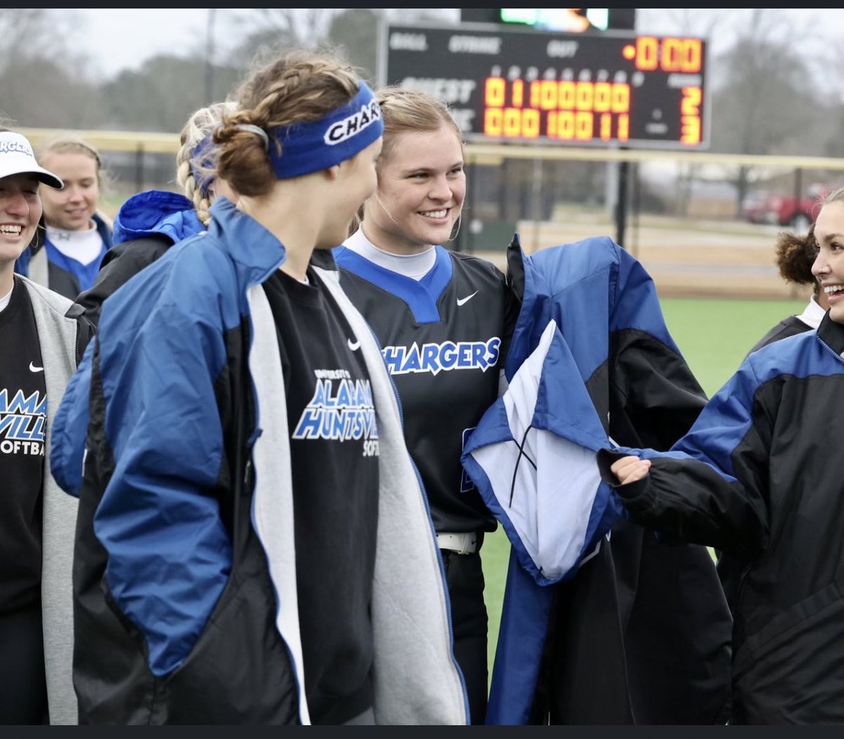 HselleHighSball's tweet photo. 👀👀👀 We see you @jraine__…Former Tiger current UAH Charger with a walk off double in the 8th inning today against Union! @UAH_SB https://t.co/pGZV3U3H6r