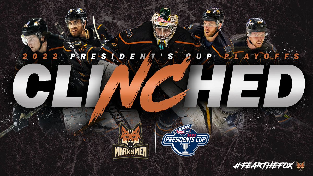 Marksmen_Hockey's tweet photo. We'll be seeing you in the 2022 @SPHL playoffs! 

#FearTheFox🦊 https://t.co/HxK9IPakBS