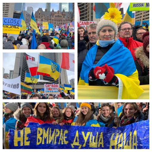 As a proud Ukrainian Canadian living in #Oakville, I joined over 30,000 people today in #Toronto at the #StandWithUkraine rally. #Ukrainians need to know that we support their brave and courageous fight for a free and sovereign #Ukraine! 🇨🇦 🇺🇦 Слава Україні! Героям Слава!