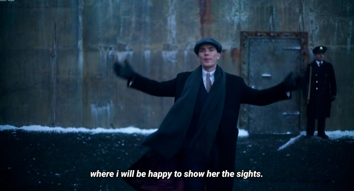 peakyswifties's tweet photo. the only sights he's showing her is the insides of his pants #PeakyBlinders https://t.co/sr9uR0tBzw