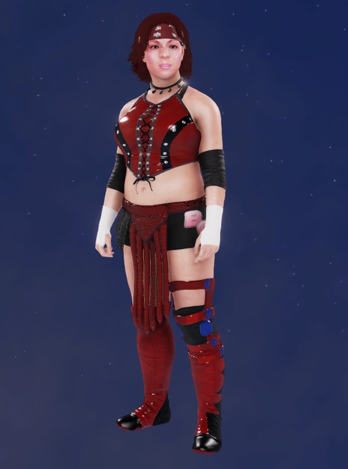 sonofblaine's tweet photo. I assume that I’ve never been good at coloring because I’m colorblind. Confuses me. Color theory is just that, a theory. 

So anyone have color template ideas for my 2nd fav CAW, with the most boring palette. Wanna spiffy her up for 2K22. https://t.co/Wa4xDF86J3