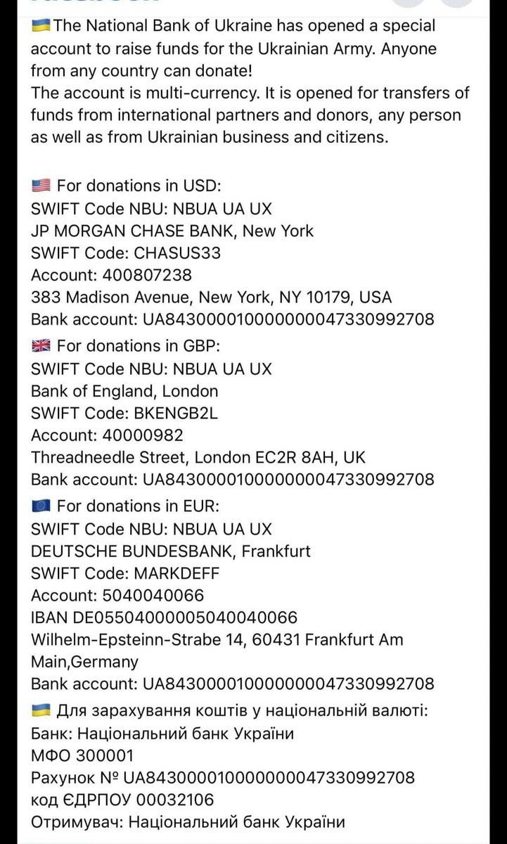 IrynaGaliant's tweet image. #STANDWITHUKRAINE 
#HelpUkraine 
#OfficialSource
#Donation_UkrainianArmy bank.gov.ua/en/news/all/na…
#GodBlessUkraine 
#дякую🇺🇦❤
Низький Уклін
Героям України
#СлаваУкраїні 
#ГероямСлава