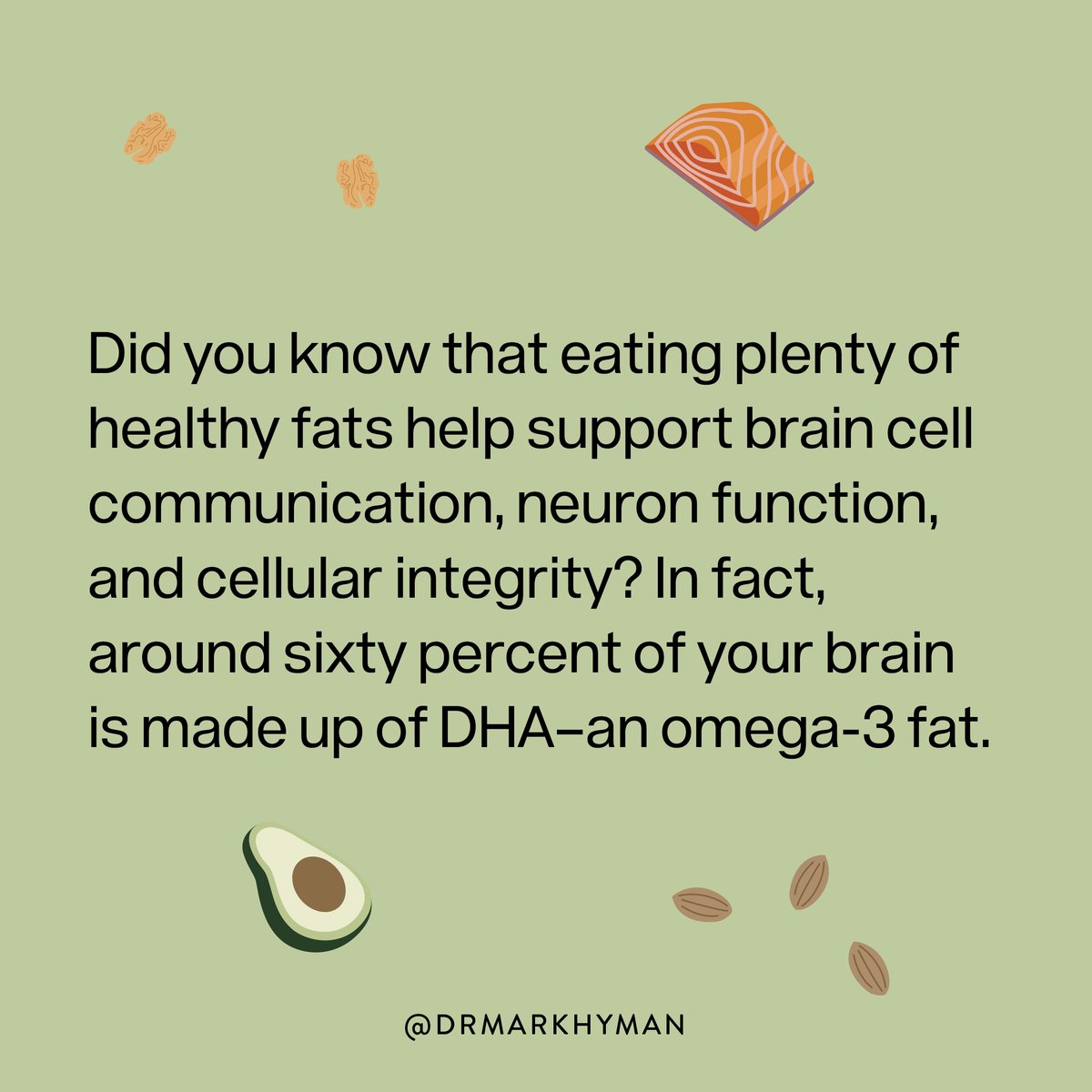 Make sure you include a couple servings of healthy fat per meal—foods like avocados, MCT oil, wild-caught salmon, nuts, and seeds are brain food. My brain worked pretty well before, but embracing fat pushed my mental clarity through the roof!