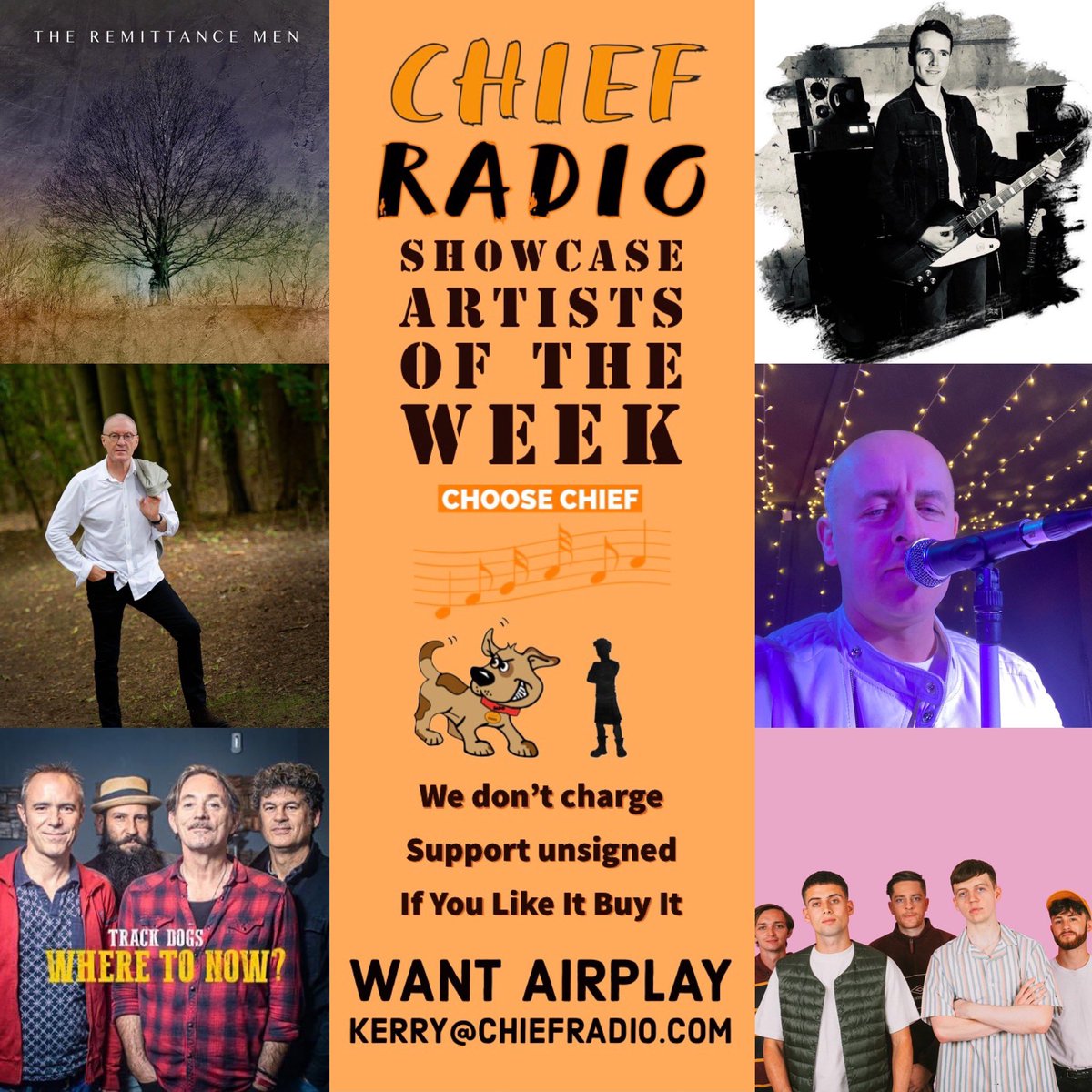 Our showcase artists this week are

@easydaystheband 
@dash_holmes 
@trackdogsmusic
@menremittence
#johncarr
#eliepichard

#newmusic on Chief, a station supporting #unsignedartist and #IndependentArtist 

#ifyoulikeitbuyit #fixthemix