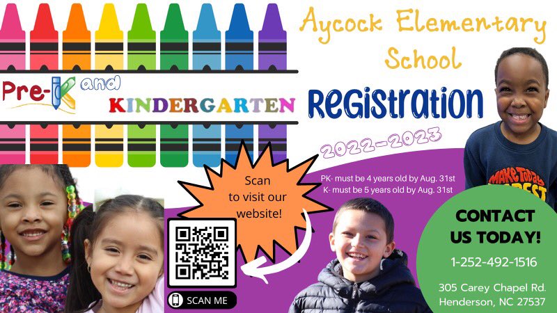 We have started registering students for Prek &amp; Kindergarten for the 2022-2023 school year! Come be a part of our team! Leadership Begins Here! #weareaycock #LeadershipMatters #prek #Kindergarten <a href="/rdaniel74/">Renee Daniel</a> <a href="/Ru2short/">Tamekia Thompson</a> <a href="/ChristyPre_k/">Christy Harris</a> <a href="/LeslieM36925196/">Leslie Moore</a>