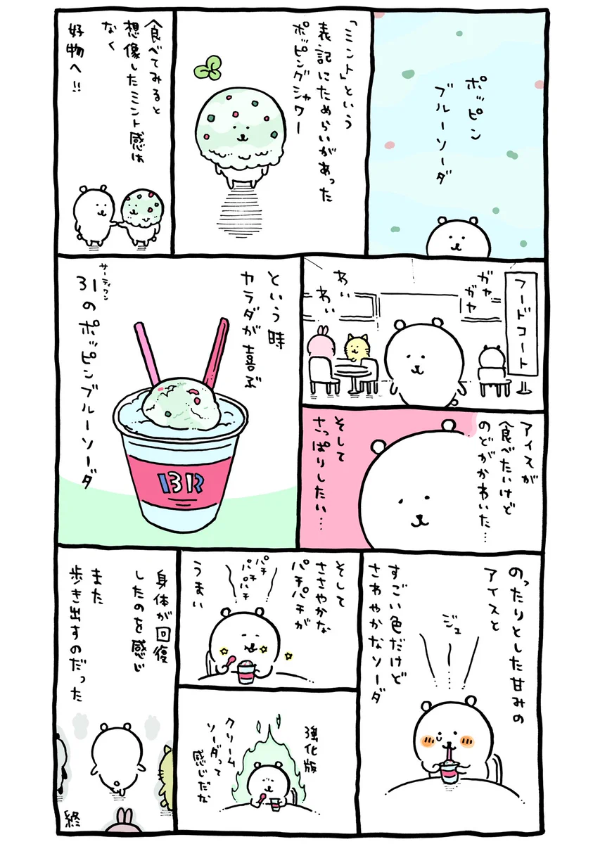 さっぱりしたアイスが食べたい人にオススメ？31のポッピンブルーソーダ！